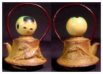 Kokeshi Tea Kettle  Kokeshi seem to like to hide inside tea kettles too!