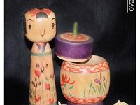 Abe Shinya and Abe Tsunekichi  Doll and Container comes with spinners