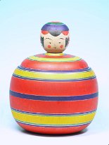 Sato, Seikō 10 (佐藤誠孝) This Ejiko Kokeshi is uniquely made with 4 additional interchangeable faces.