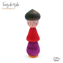 Tomizuka Yuka (富塚由香) New Style: This is a kokeshi doll with the motif of the Olympic Tower. Earth, water, fire, wind, and sky are expressed in sharp silhouettes and colors