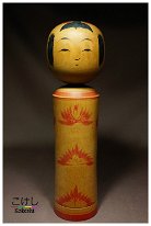 Akiyama Kazuo (秋山一雄) This Kiji-shi is currently producing Zao Kokeshi after changing from Naruko type. DOB 1935 Master Akiyama Keiichiro