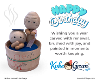 Happy Birthday お誕生日おめでとう Wishing you a year carved with renewal, brushed with joy, and painted in moments worth keeping.