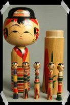 Traditional Yajiro Nesting Kokeshi Doll Nesting by Sato Koichi Magomochi (Grandparent), Yajiro Traditional