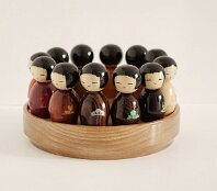 Katagami Kokeshi by Reka Toth-Vasarhelyi Artisan | Woodturner Aniko Collection Artisan Website