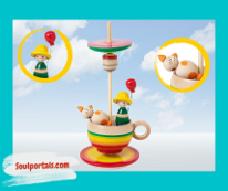 Kokeshi Games: Spin the top see if it lands on the cat or the Kokeshi. Fortune Game Kōhī kappu (コーヒーカップ) coffee cup