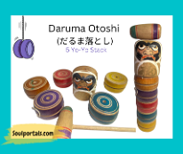 Kokeshi Games: Daruma Otoshi YoYo Wa Nuki Daruma 輪抜きだるま