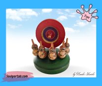 Kokeshi Toys: Umeki Shuichi Tanuki September Almanac September Raccoon Moon Viewing