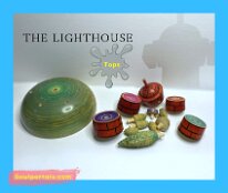 Kokeshi Toys: Light House Topiary Tops