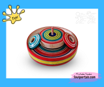 Kokeshi Toys: Plate with Top and Chasers v1