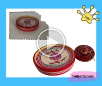 Kokeshi Toys: Plate with spinner top Video