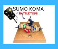 Kokeshi Toys: Tops Sumo Wrestler Spinners Game