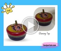Kokeshi Toys: Tops Spinners with Chasers Video