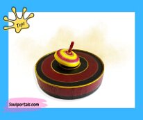 Kokeshi Toys: Plate with spinner
