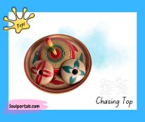 Kokeshi Toys: Plate with spinner and chasers